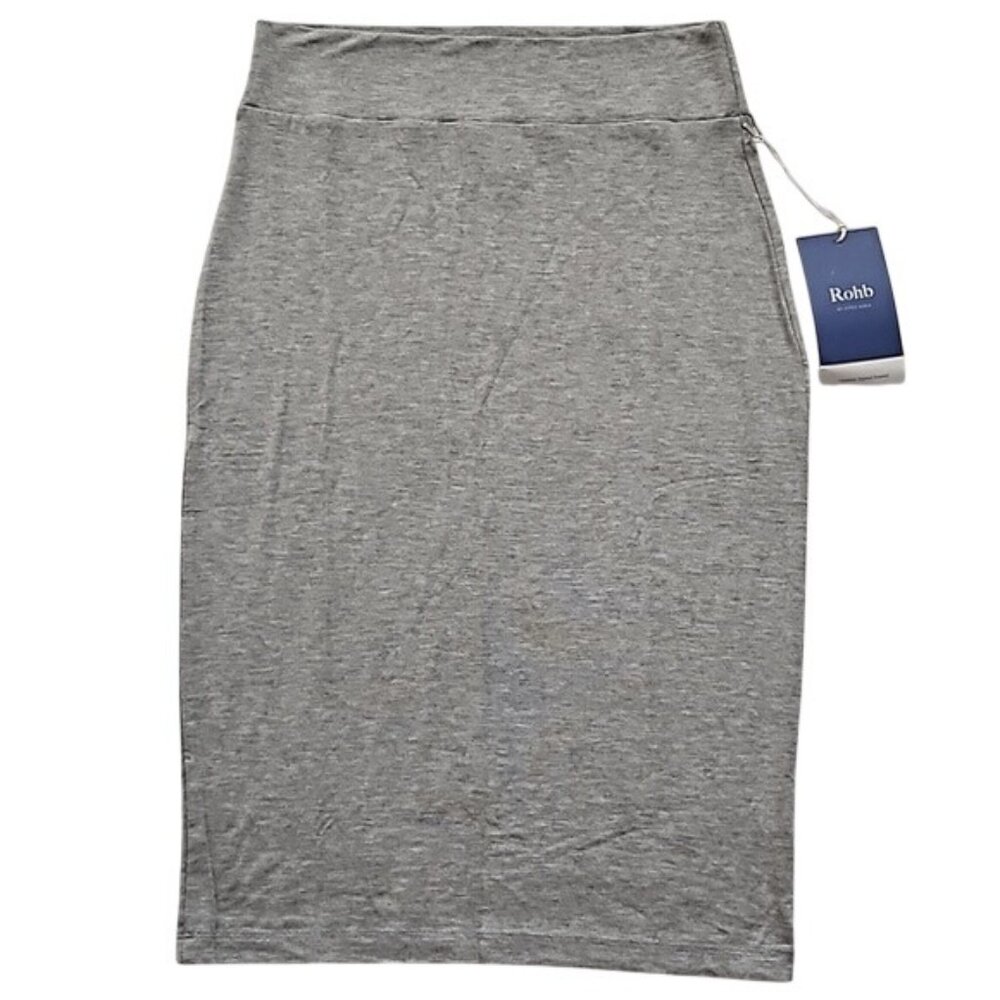 Rohb by Joyce Azria Pencil Tube Skirt Size XS New Gray Business Casual Comfort